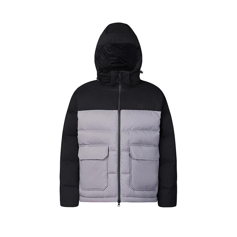 New FILA Fitness Down Jacket Unisex Cloud Dora Gray A51M441902F-DY