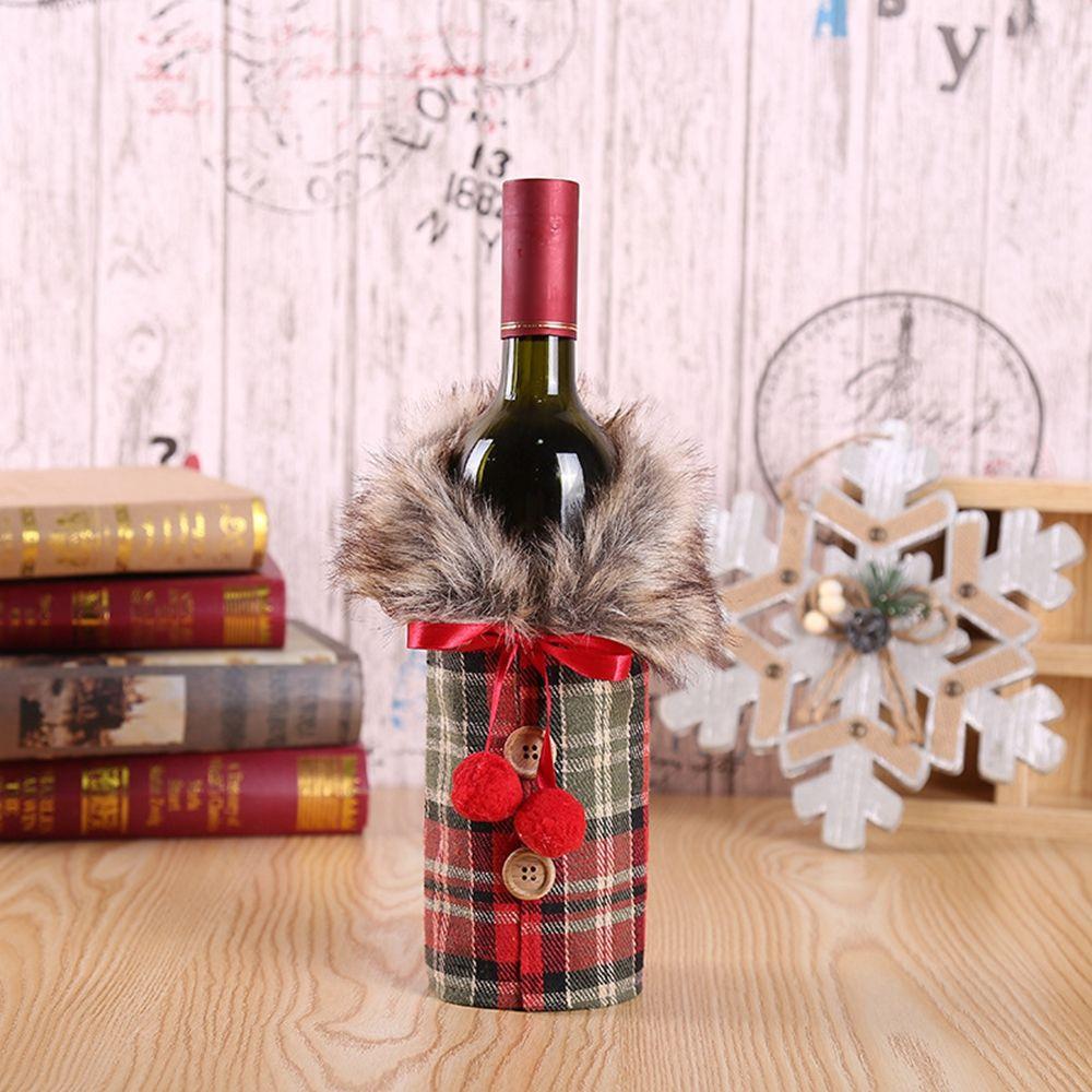 Style Button Coat Style Christmas Decor Christmas Table Ornaments Home Decor Wine Bottle Cover