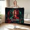 CR7 Print Flannel Blanket High Quality Warm Comfortable Cover for All Seasons Perfect for Gifts Home Decor