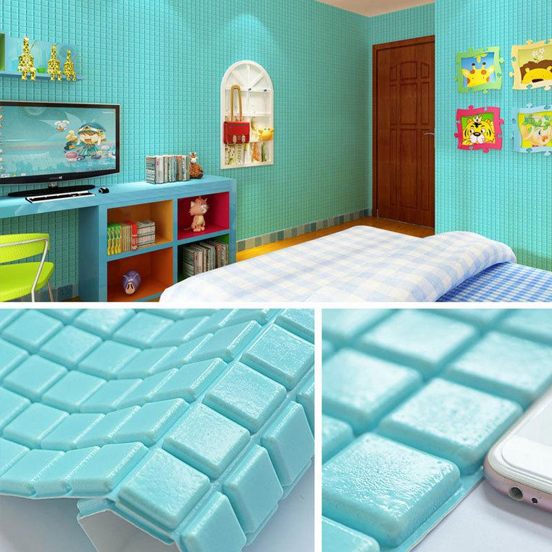 Waterproof 3D Stereo Self-Adhesive XPE Foam Brick Wall Sticker, 35*35 
