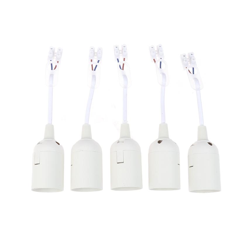 5Pcs E27 Lamp Holder Construction Socket Lamp Holder With Cable Construction Site Socket Renovation Socket Lighting Accessories