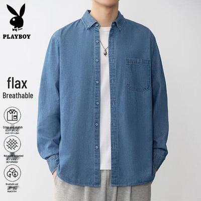 Men's Long Sleeve Denim Shirt Jacket
