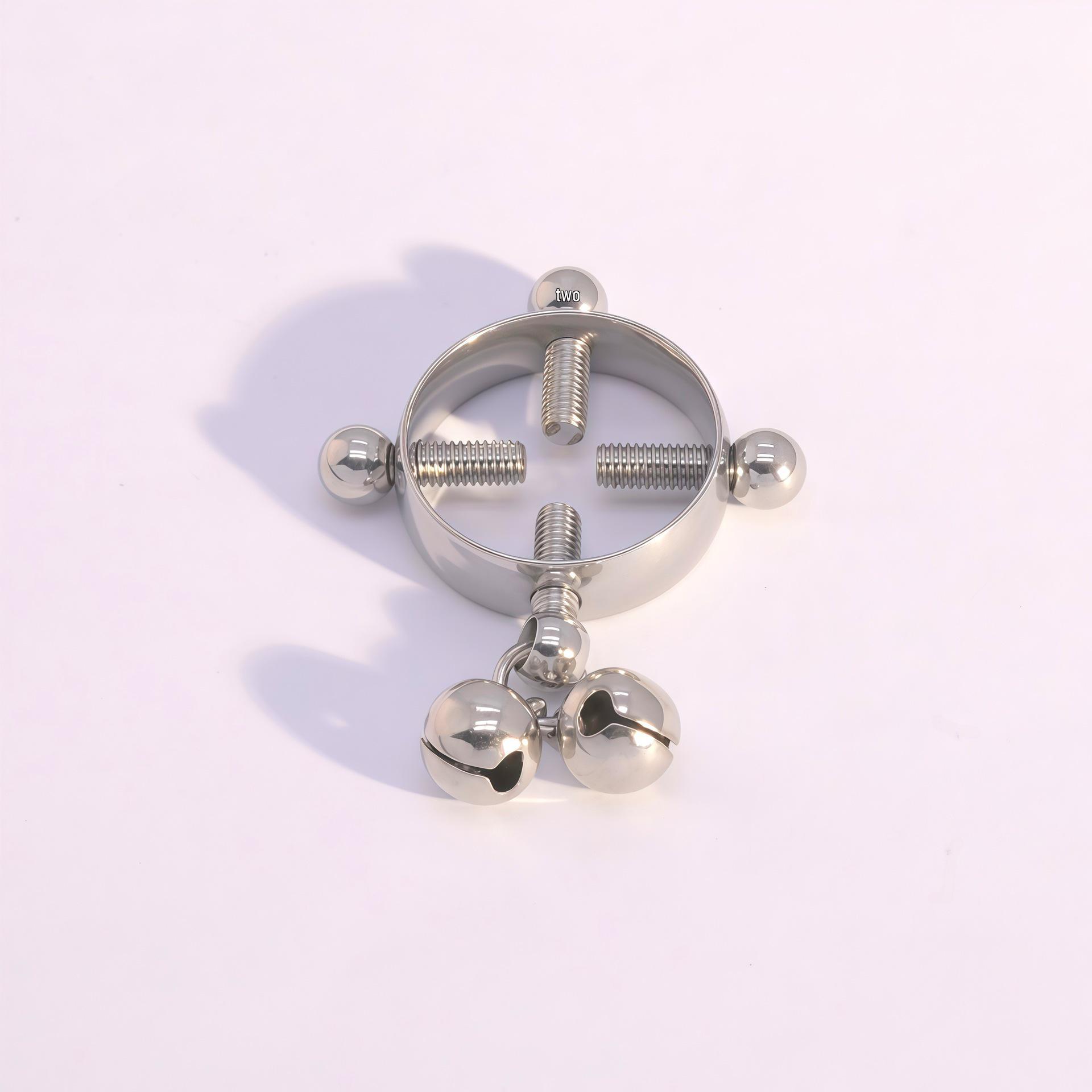 Stainless Steel Twist Screw Hanging Bell: No-Pierce Chest Ornament Accessory