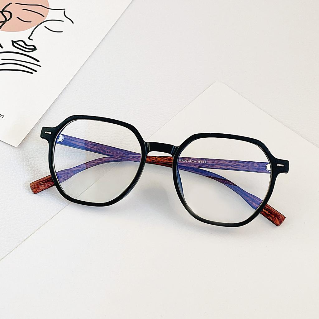 Glasses 75232 Square Rivet Thin Frame Retro Gradual Change Frame Flat Mirror