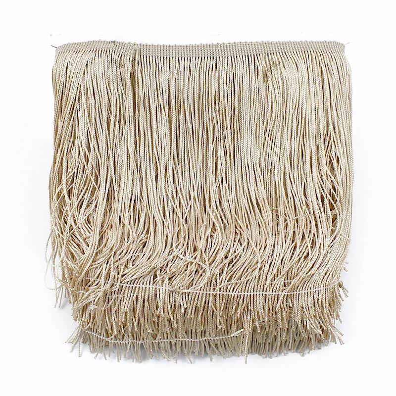 5M Meetee Polyester Tassel Fringes 10-30cm Lace Trim Ribbon for Dress Curtain Decorative Ribbons Fringe Fabric Sewing Accessory