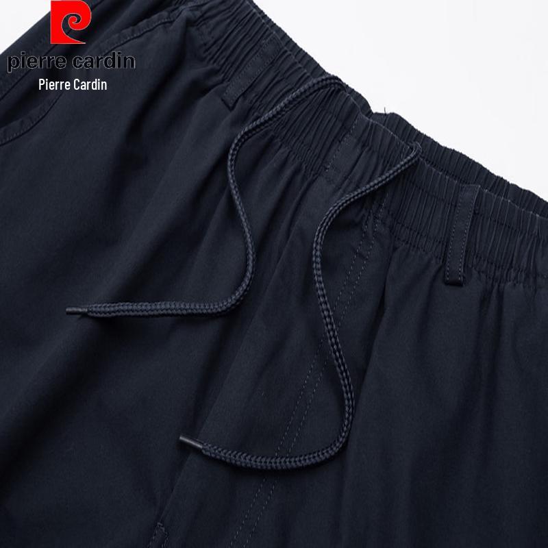 Pierre Cardin Men's Summer Cotton Breathable Multi-Pocket Cargo Shorts