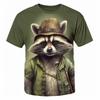 3d Print Funny Animal Raccoon T-Shirt for Men Summer Casual Short Sleeve T Shirt Streetwear Men's Oversized Crew Neck Tee Shirt
