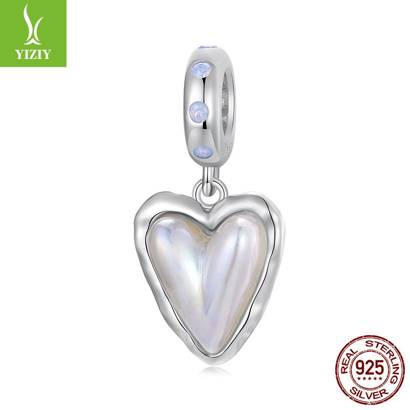Chasing Aurora Love Pendant S925 Sterling Silver Diy Necklace Bracelet Beaded Accessories Premium Light Luxury