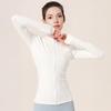 Women Summer Sun Protection Jacket Breathable Anti-UV Long Sleeves Shirt Lightweight Outdoor Sports Yoga Casual Solid Color Zip Top