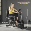 Recumbent Exercise Bike, Wheels, Magnetic Resistance, Adjustable Seat, 132 x 62 x 100 cm, Black