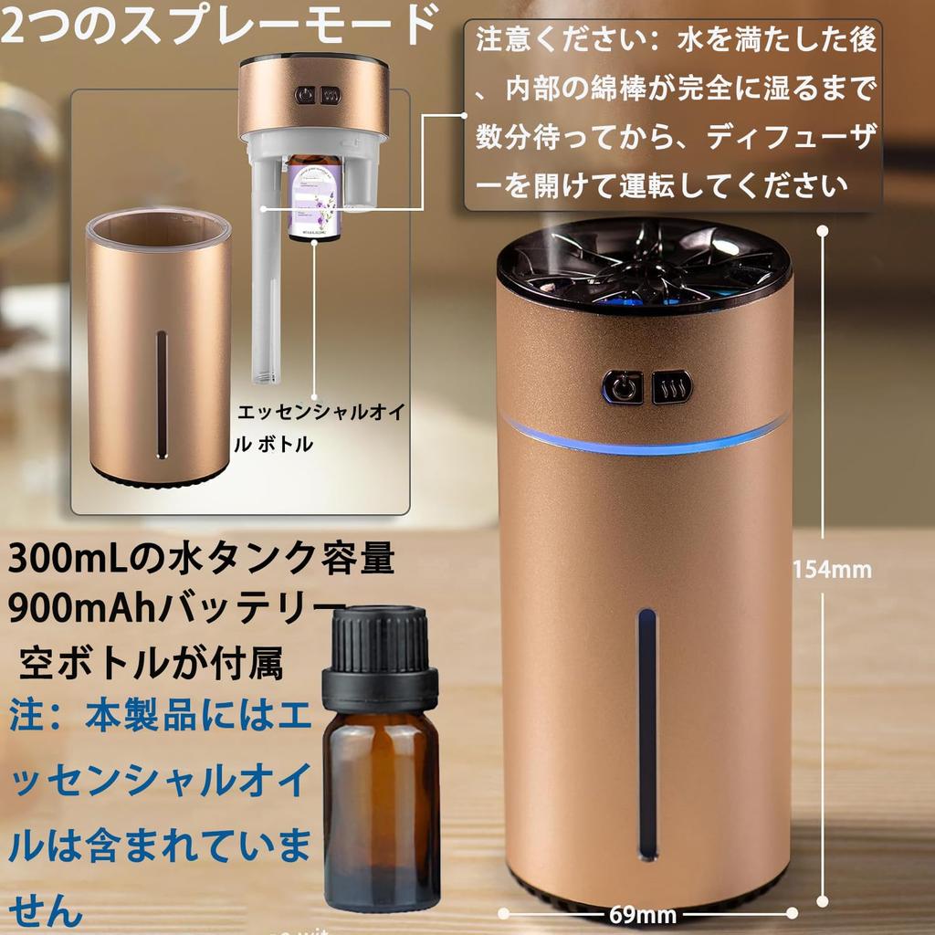 KEWAYO Aroma , Car Aroma , Equipped with Ultrasonic Atomization Technology, Quiet, Auto On/Off