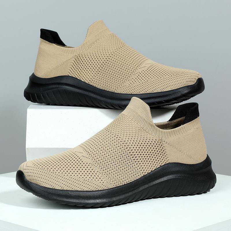 Women’s Moccasins Loafers High-top Casual Slip on Walking Shoes Summer Men’s Slip-ons Lightweight Socks Shoes for Mother Large Size 36-45