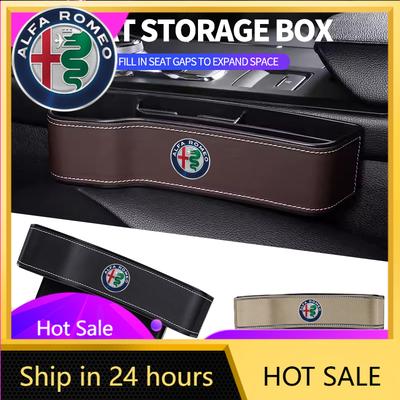 Samolepky na auto Pro Alfa Romeo 1ks Kožená úložná krabička do mezery autosedačky Organizér na telefon Klíče Pro Alfa Romeo Giulietta 159 147 156 166 M