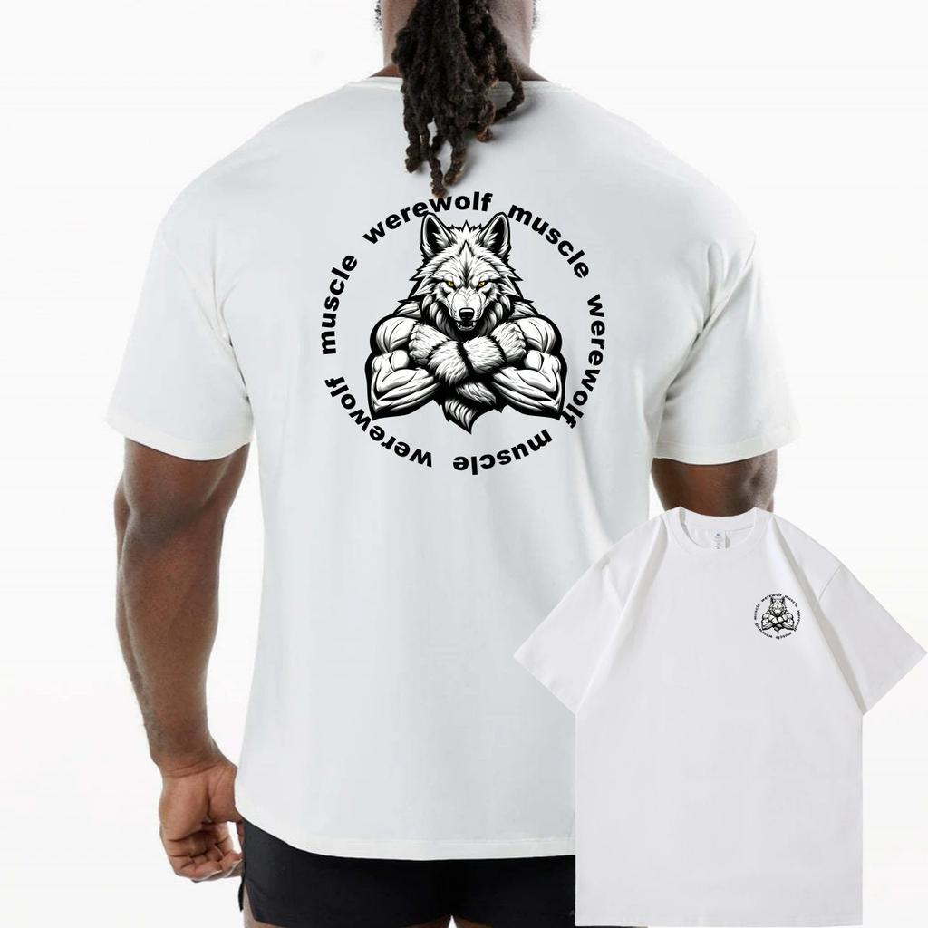 Men T-shirt Sports Muscle Fitness T Shirt Blouses Loose Short Sleeve Summer Bodybuilding Tee Casual Fashion Crew Neck Tops