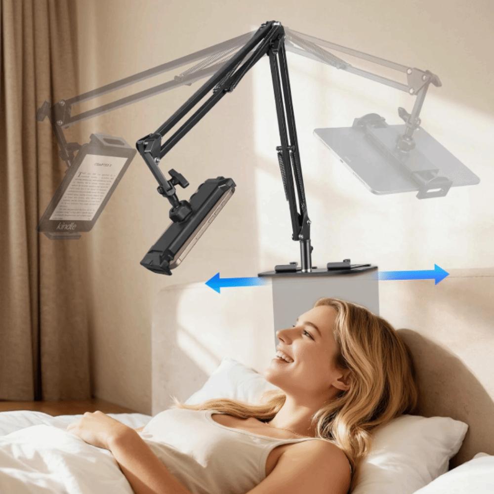 Carbon Steel Alloy Tablet Stand 360 Degree Rotatable Universal Tablet Holder Desk Setup