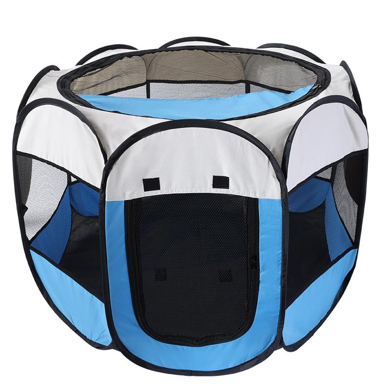 Pet Octagonal Cage & Fence: 600D Oxford Cloth, Washable & Scratch-Resistant for Cat & Dog Birthing.