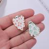 Stylish Haunting White Ghost Brooch Elegant Badge For Men And Women Accessories Clothing