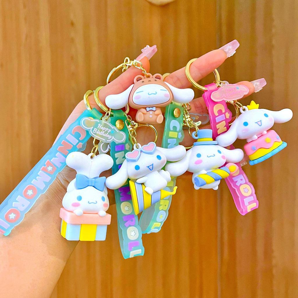 Bedårande Gris & Panda Stapelleksak Hängsmycke Nyckelring - Sött Par Bilväska Tillbehör, Perfekt Liten Gåva