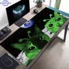 Lustige Grüne Alien-Katze Sternenhimmel Große Schreibtischmatte Rutschfeste Gummi-Mausmatte Für Gaming-Zimmer Büro PC-Tastatur Arbeitsplatz Dekor