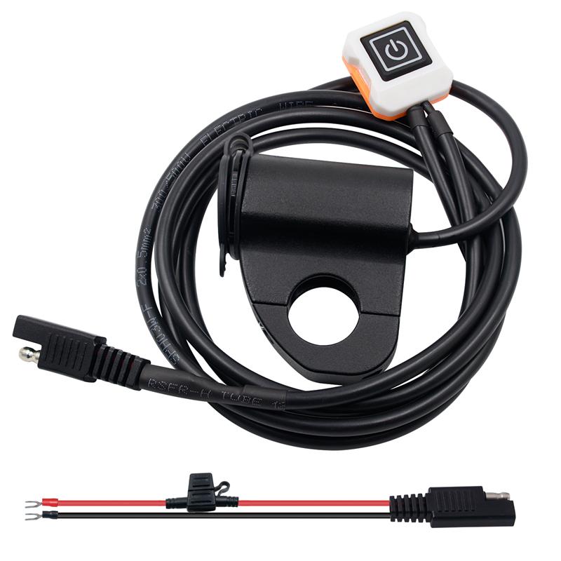 LMoDri 12V Motorcycle Waterproof Quick Charge QC3.0 Dual USB Fast Charger Power Adapter LED Voltmeter Switch for Phone