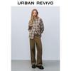 UR 2025 Spring Retro Contrast Stitch Straight-Leg Pants