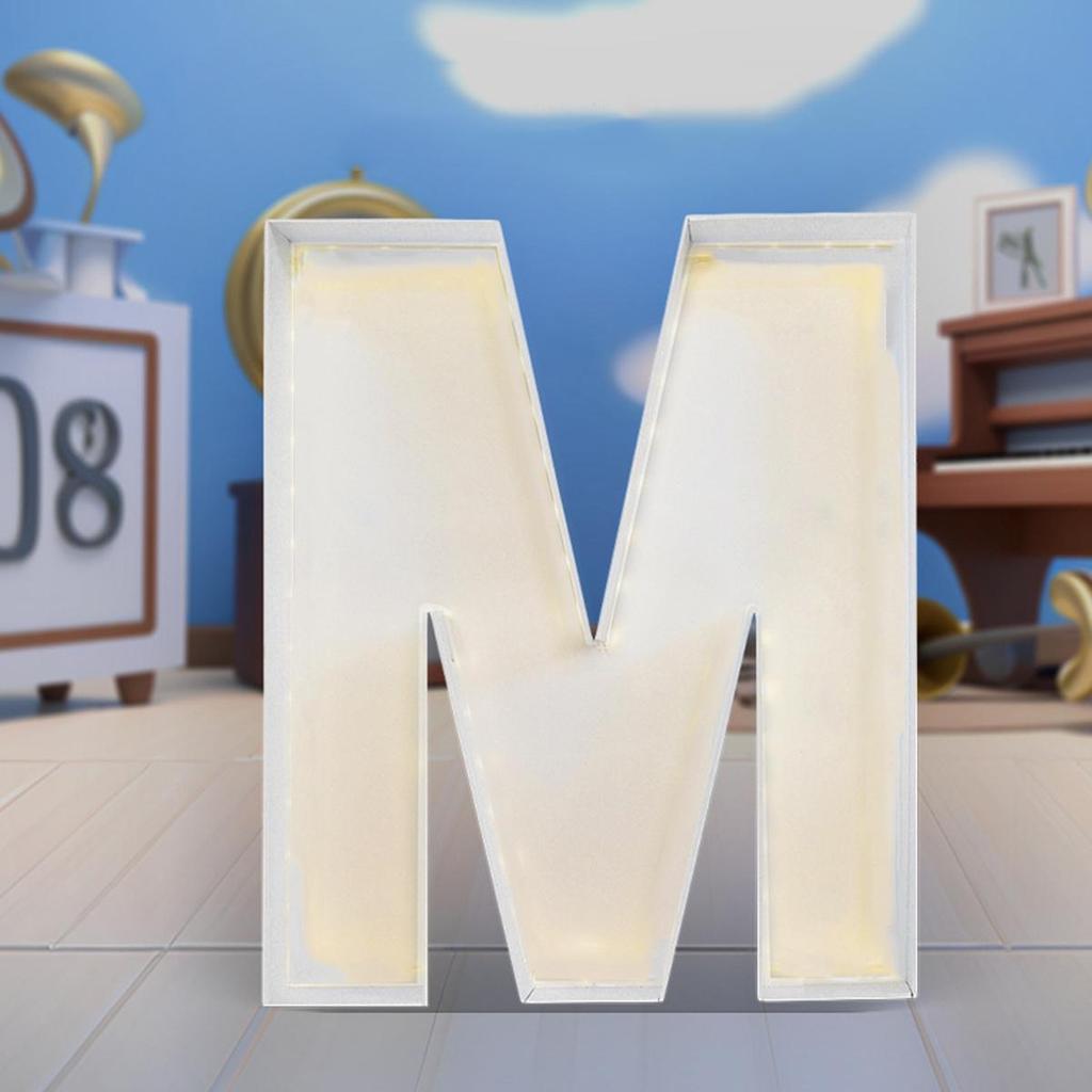 1Pc 64cm Mosaic Balloon Frame Letters Big Marquee Light Up Letters DIY Kit for Birthday Party Wedding Backdrop Decor Letter A-Z Pre-Cut Foam Board
