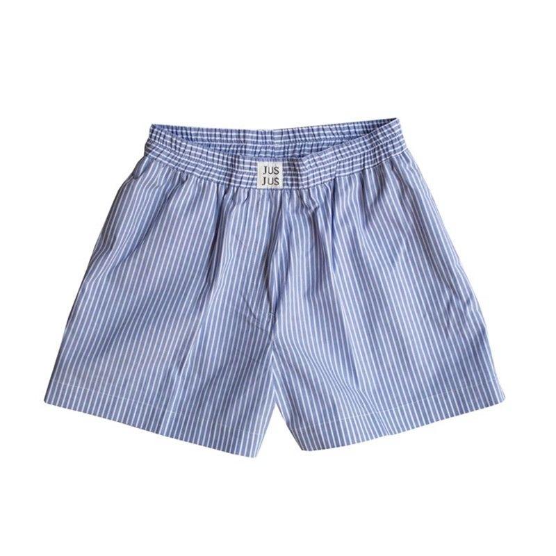 

Они Инс Минималистичные Брюки С Вертикальными Полосками, Эластичной Талией и Свободным Кроем Blue Stripe All yards