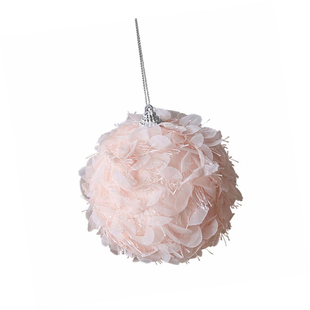 Fuzzy Ball Christmas Tree Ornament Plush Ball Christmas Tree Hanging Decoration For Mantels Door Wreath Decorations