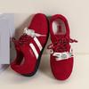 Beliebte rote Dexun Schuhe Damenmodelle 2025 neuer Herbst Plateau Mode vielseitig Freizeit Sport Rennsport Damenschuhe
