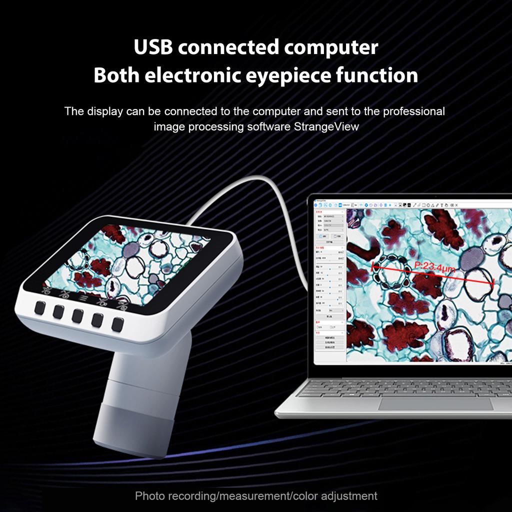 WiFi Digital Eyepiece for Telescope Microscope Wireless Electronic Eyepiece with 2.8 Inch Screen 1080P Video Recording 5MP