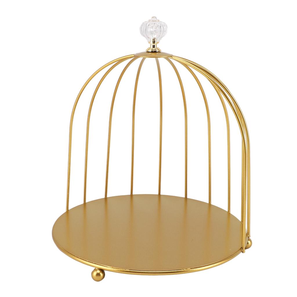Bird Cage Cosmetic   Gold Space Saving Iron Unique Multifunctional Birdcage Makeup Display Rack for Bathroom