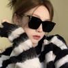 Men'S And Women'S Same Spring And Summer Trend, Thin Fashion, High-End Simple Uv-Proof Large-Frame Glasses, Casual Versatile Sunglasses