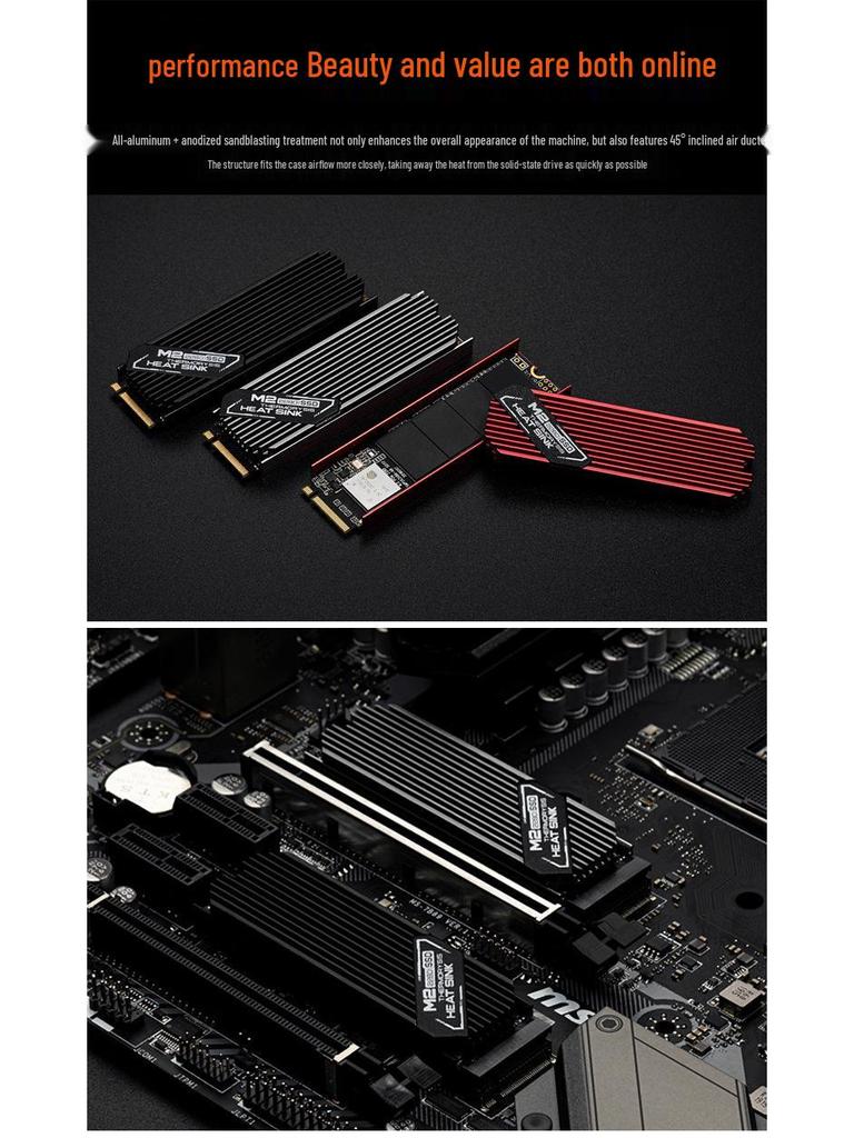 Termal Pedli, Tam Alüminyum, 2280 M.2 NVMe SSD için Soğutucu