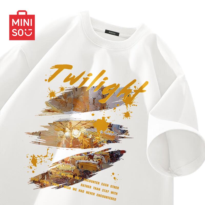 Мужская футболка MINISO из чистого хлопка с коротким рукавом M