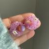 Pearl Flower Moon Stud Earrings Fashion Personality Design Earrings Sweet Age Reducing Small Fresh Earrings