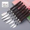 Rosewood Handle Oil Painting Knife: Acrylic & Gouache Pigment Scraper with Varnishing Flat and Pointed Blades