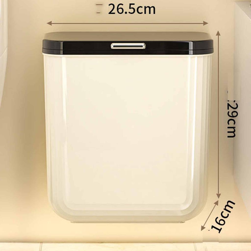 Wall-Mounted Bathroom Trash Can With Lid, Large Capacity Household Wastebasket For Toilet, Kitchen, Living Room & Bedroom