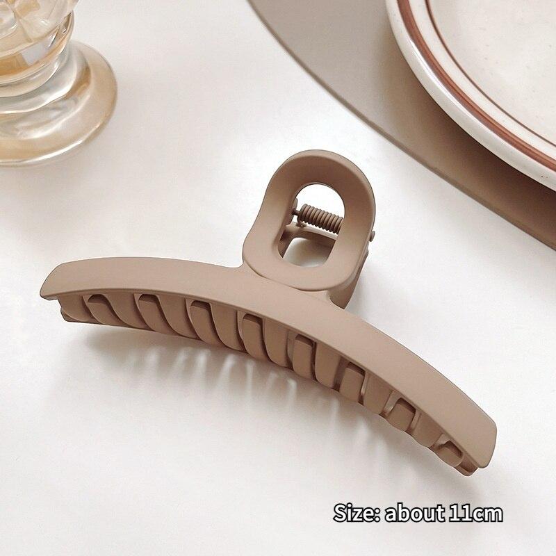 Akryl Barrette elegancka jednokolorowa spinka do włosów krab spinka do włosów Vintage proste akcesoria do włosów dla kobiet kucyk pazur klip kraby