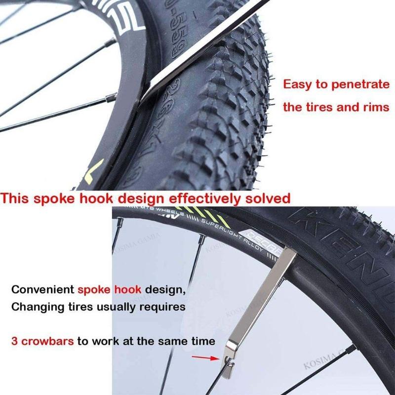 Xiaomi 1/3/5Pcs Bicycle Tire Levers Stainless Steel Spoon Rim Opener Repair Tool Stainless Steel Levers To Repair Bike Tube Repair Tool
