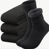3Pack men plus size winter warm socks,fleece blended hiking trekking socks,soft durable,reinforced heel toe,cold resistant for outdoor trips hiking