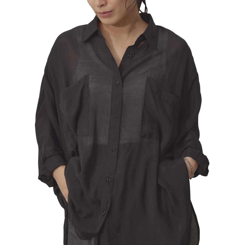 Nergy Dolman Sleeve Black Maine Women's Shirt, (01)