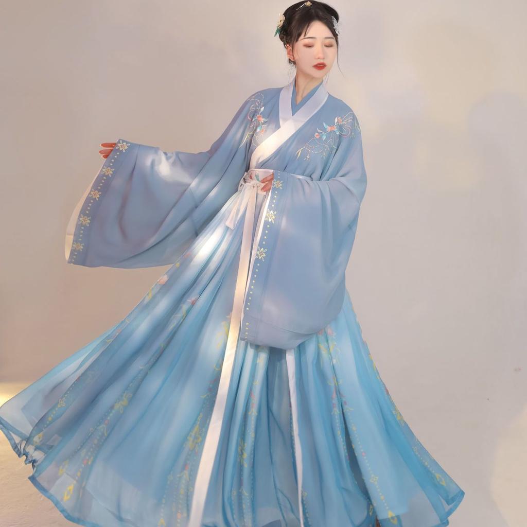 Chinese Traditional Hanfu Costume Woman Ancient Dress Oriental Princess Dress Lady Dance Wear Lady Chinese Ancient Clothes Dress Elegant Clothes