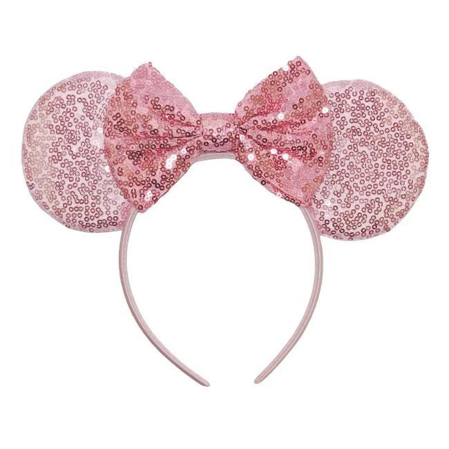 Silver Shinny Mouse Ears Headband For Girls Shinny Sequin Bow Hairband Festival Party Cosplay DIY Hair Accessories