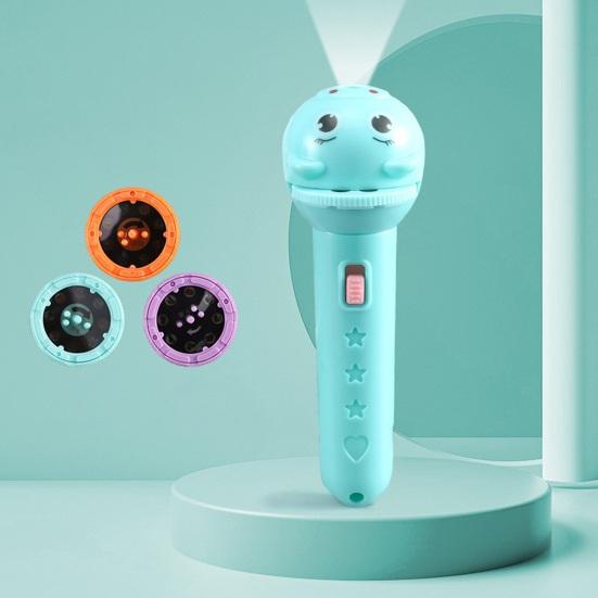 Kids Story Projector Flashlight Animal Image Projector Toy with Changeable Discs Early Learning Educational Toy for Bedtime Fun Gift for Children