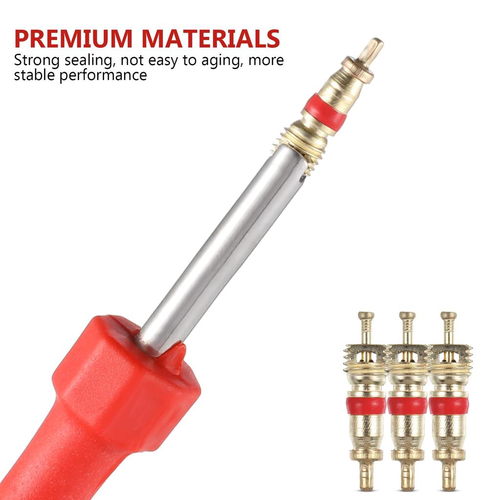 VORCOOL Tire Repair Tools, 32-Piece Set Tire Valve, Core Remover Wrench, Bug Turner, Driver