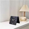 Desktop Clock   Quiet Movement Metal Desk Clock Ornament for Bedroom Bedside Living Room Home