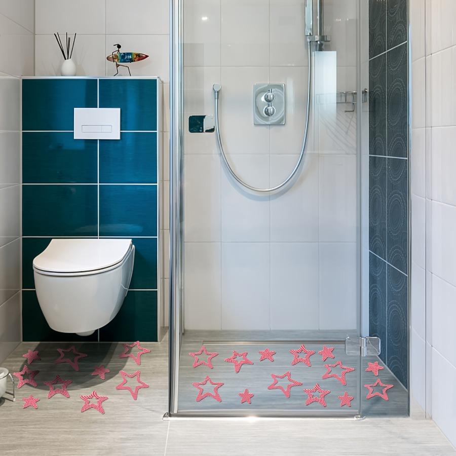 30pcs Star Shape Floor Shower Room Bathtub Anti-slip Stickers Anti-fall Safety Tape Pad Bathtub Mat