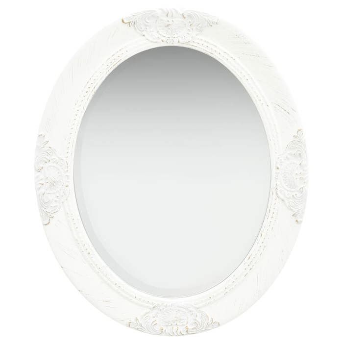 VidaXL Wall Mirror Baroque Style 50x60 Cm White 320348