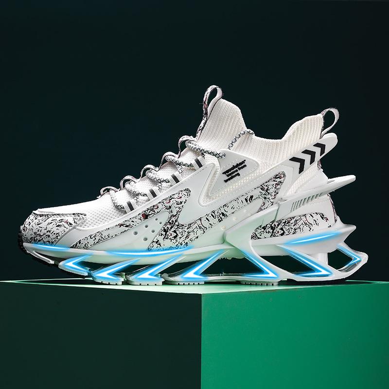Blade Men's Shoes Summer Breathable Mesh Sports Mesh Shoes Shock-absorbing Running Casual Height-increasing Running Shoes Trendy Shoes