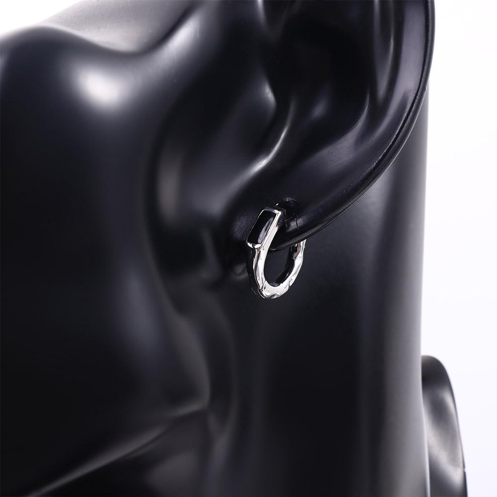 Party Silver Plate Street Wear Punk Ear Buckle Men Accessories Korean Earrings Men Hoop Earrings